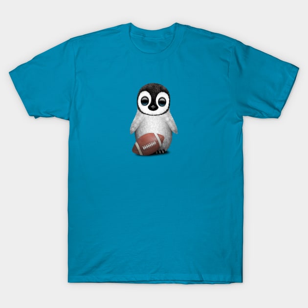 Cute Baby Penguin Playing With Football T-Shirt by jeffbartels